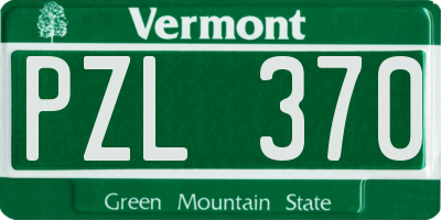 VT license plate PZL370