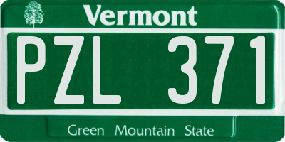 VT license plate PZL371