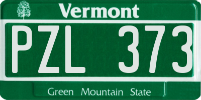 VT license plate PZL373