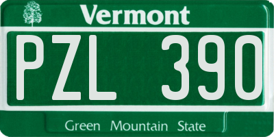 VT license plate PZL390