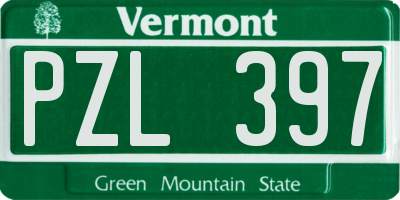VT license plate PZL397