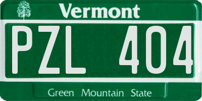 VT license plate PZL404