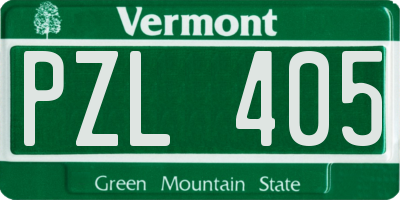 VT license plate PZL405