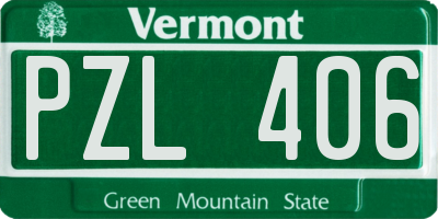 VT license plate PZL406