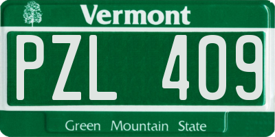 VT license plate PZL409