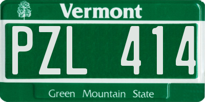 VT license plate PZL414