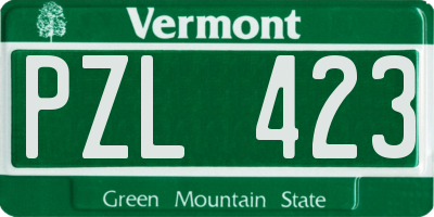 VT license plate PZL423