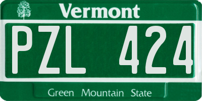 VT license plate PZL424