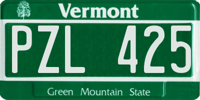 VT license plate PZL425