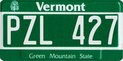 VT license plate PZL427