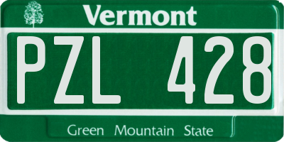 VT license plate PZL428