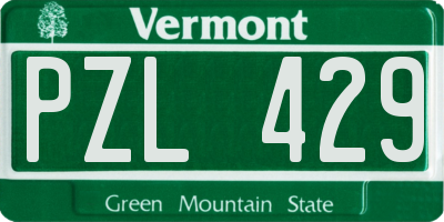 VT license plate PZL429