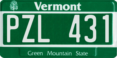 VT license plate PZL431