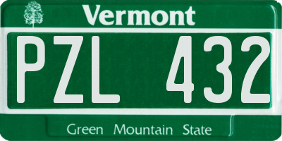 VT license plate PZL432
