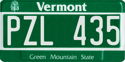 VT license plate PZL435