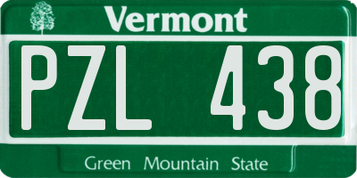 VT license plate PZL438