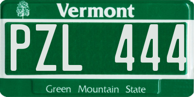 VT license plate PZL444