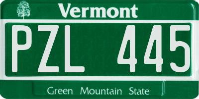VT license plate PZL445