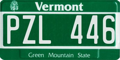 VT license plate PZL446