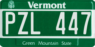 VT license plate PZL447