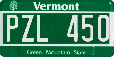 VT license plate PZL450