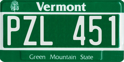 VT license plate PZL451