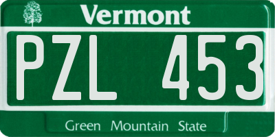VT license plate PZL453