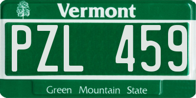 VT license plate PZL459