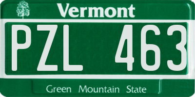 VT license plate PZL463
