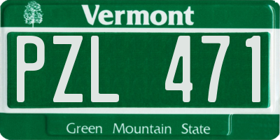 VT license plate PZL471