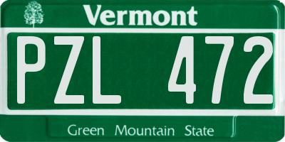 VT license plate PZL472