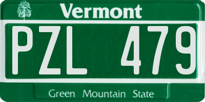 VT license plate PZL479