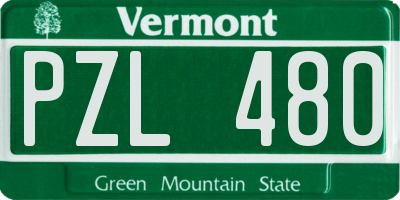 VT license plate PZL480