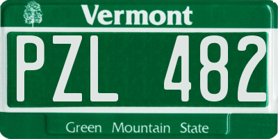 VT license plate PZL482