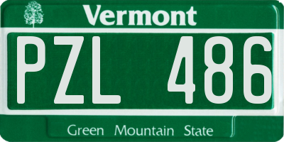 VT license plate PZL486