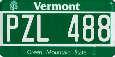 VT license plate PZL488