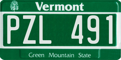 VT license plate PZL491
