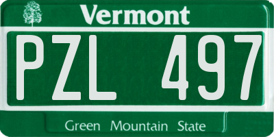 VT license plate PZL497