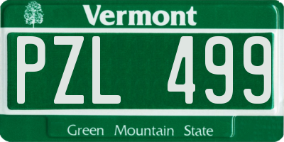 VT license plate PZL499