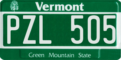 VT license plate PZL505