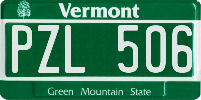 VT license plate PZL506