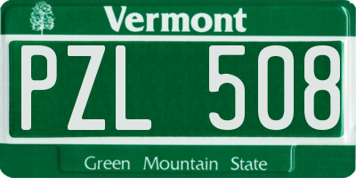 VT license plate PZL508