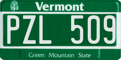 VT license plate PZL509
