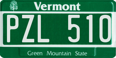 VT license plate PZL510