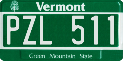 VT license plate PZL511