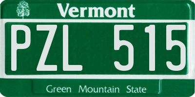 VT license plate PZL515