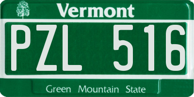 VT license plate PZL516