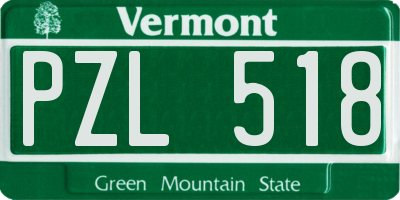 VT license plate PZL518