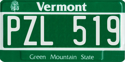 VT license plate PZL519