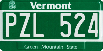 VT license plate PZL524